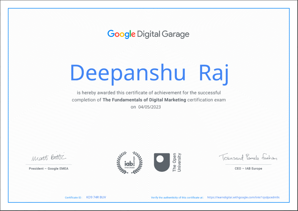 The Fundamentals of Digital Marketing 